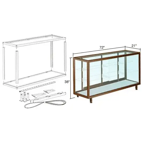 Duranodic Bronze 6 ft Deluxe Packaged Showcase Assembly Duranodic Bronze 6 ft Deluxe Packaged Showcase Assembly