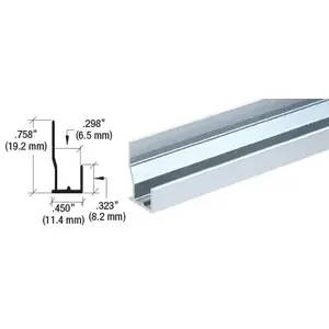 CRL D638A Satin Anodized FHA Type J-Channel 144" Stock Length