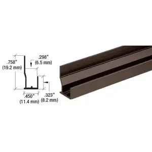 CRL D638DU Duranodic Bronze Aluminum FHA Type J-Channel 144" Stock Length