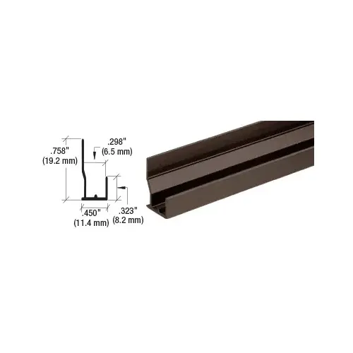 Duranodic Bronze Aluminum FHA Type J-Channel  95" Stock Length