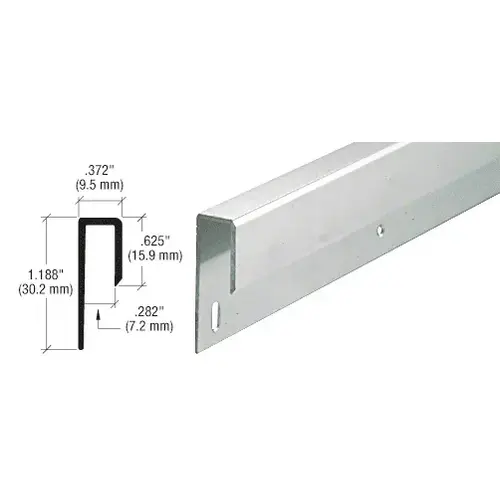 Satin Anodized 1/4" Deep Nose Aluminum J-Channel 144" Stock Length