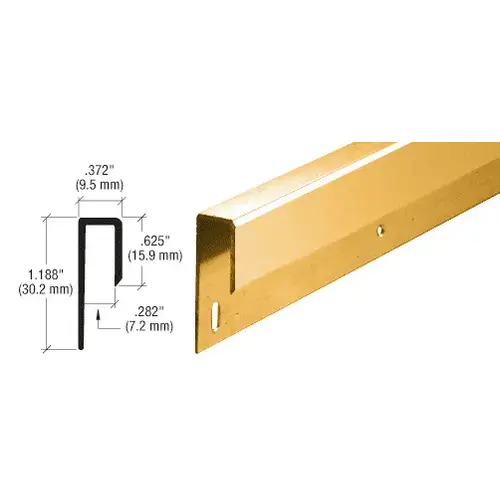 Brite Gold Anodized 1/4" Deep Nose Aluminum "J" Channel 144" Stock Length Brite Gold Anodized 1/4" Deep Nose Aluminum "J" Channel 144" Stock Length
