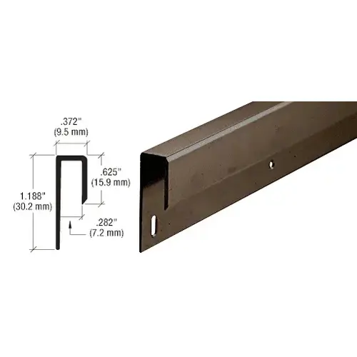 Bronze Anodized 1/4" Deep Nose Aluminum J-Channel 144" Stock Length