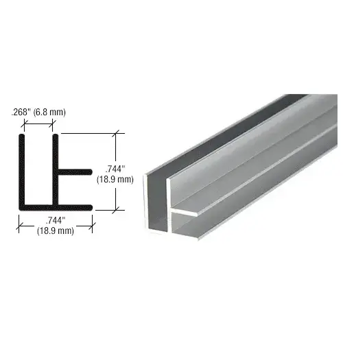 Satin Anodized Aluminum Corner Extrusion 144" Stock Length