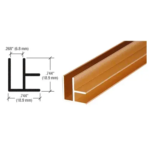 Brite Gold Anodized Aluminum Corner Extrusion - 18" Stock Length Brite Gold Anodized Aluminum Corner Extrusion - 18" Stock Length