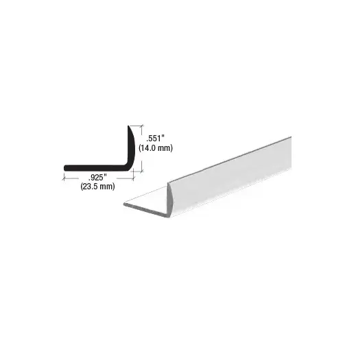 Satin Anodized 1/2" Aluminum Rounded Face Angle Extrusion 95" Stock Length Satin Anodized 1/2" Aluminum Rounded Face Angle Extrusion 95" Stock Length