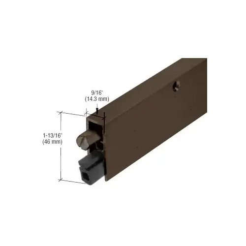 Dark Bronze Anodized Commercial Medium-Duty Automatic Door Bottom for 36" Door Dark Bronze Anodized Commercial Medium-Duty Automatic Door Bottom for 36" Door