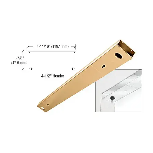 Polished Brass 4-1/2" x 72" Double Door Header Polished Brass 4-1/2" x 72" Double Door Header