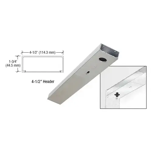 Satin Anodized 4-1/2" x 41-1/4" Single Door Header Satin Anodized 4-1/2" x 41-1/4" Single Door Header