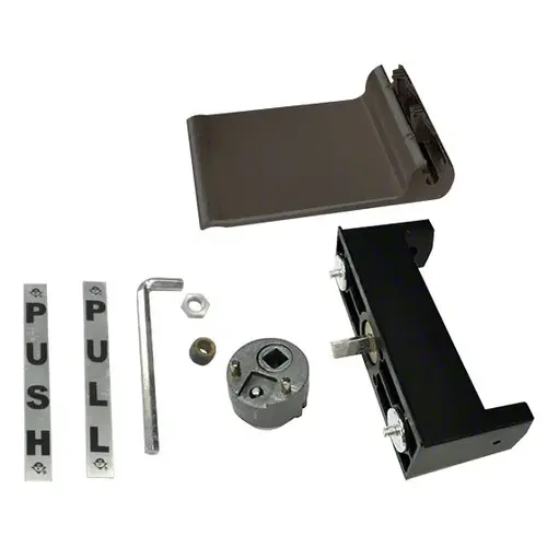 Bronze Anodized Push-Pull Paddle Handle - Push to Left