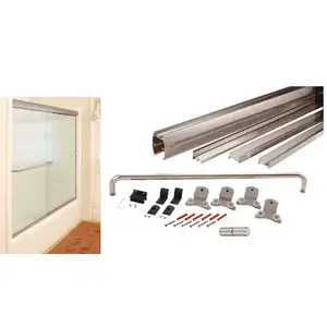 CRL DK387280BN Brushed Nickel 72" x 80" Cottage DK Series Sliding Shower Door Kit With Metal Jambs for 3/8" Glass GLASS NOT INCLUDED