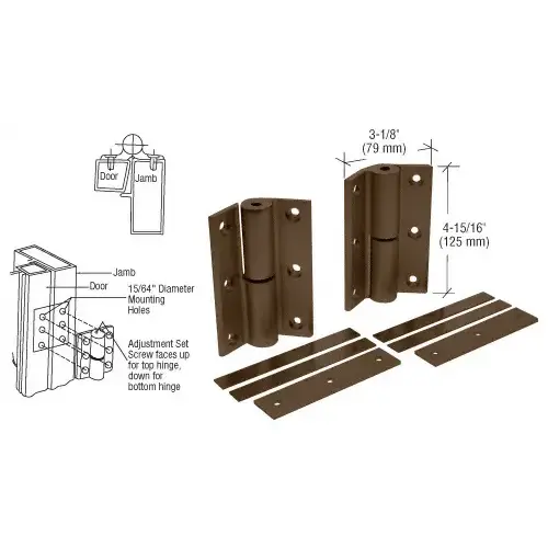 Bronze Anodized Universal Storefront Door Hinge