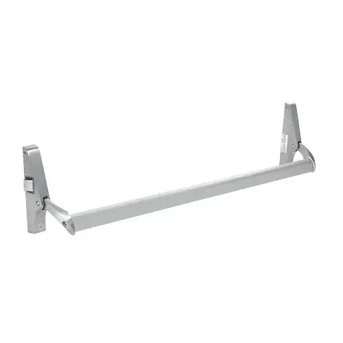 Satin Aluminum Cross Bar Panic Exit Device - Left Hand Reverse Bevel Rim