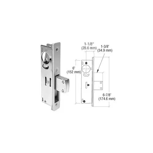 1-1/8" Backset Narrow Stile Long - Throw Deadlock Aluminum 1-1/8" Backset Narrow Stile Long - Throw Deadlock Aluminum