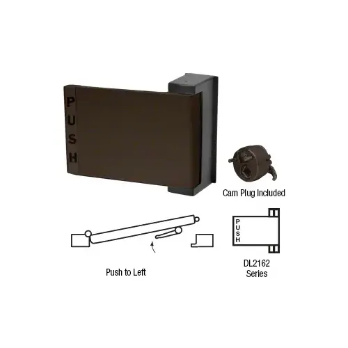 Bronze Universal Push-Pull Paddle Handle, Field Reversible Design, 5" Length, 4" Width, Commercial Door Hardware, Bronze Finish Bronze Universal Push-Pull Paddle Handle, Field Reversible Design, 5" Length, 4" Width, Commercial Door Hardware, Bronze Finish