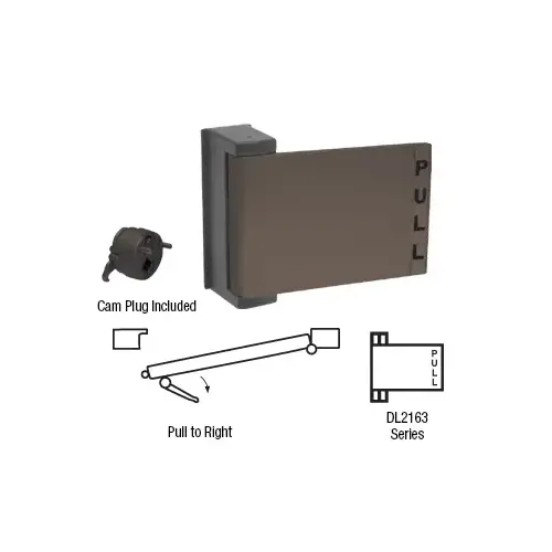 Dark Bronze Universal Push-Pull Paddle Handle - Pull to Right Dark Bronze Universal Push-Pull Paddle Handle - Pull to Right