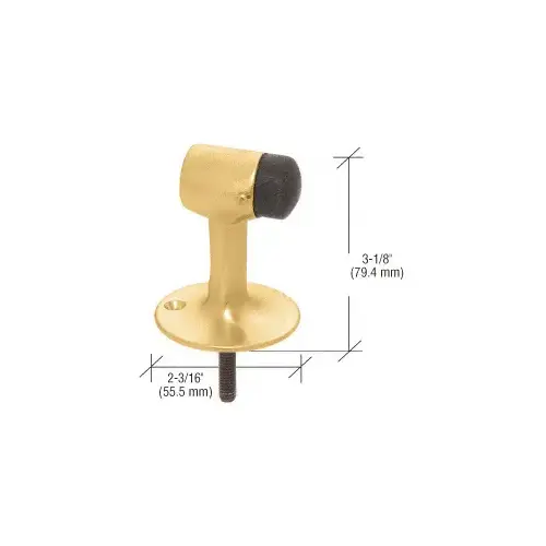 Polished Brass Floor Mounted Heavy-Duty Door Stop Polished Brass Floor Mounted Heavy-Duty Door Stop