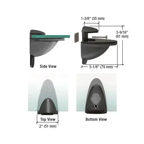 Black Heavy-Duty Adjustable Shelf Bracket Black Heavy-Duty Adjustable Shelf Bracket