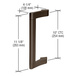 Dark Bronze Extruded Aluminum