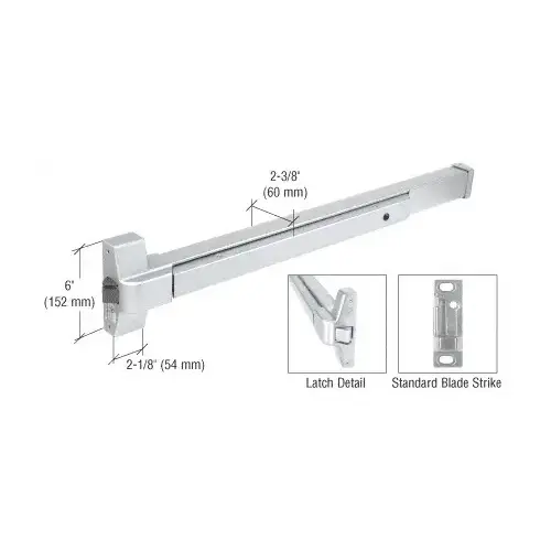 Satin Anodized Touch Bar Rim Panic Exit Device Satin Anodized Touch Bar Rim Panic Exit Device