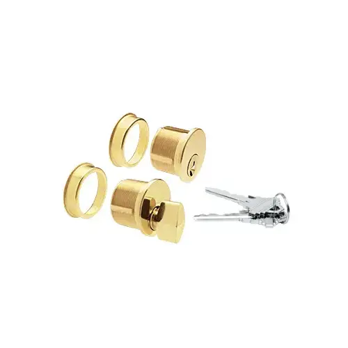 Polished Brass Keyed Cylinder/Thumbturn Combo Polished Brass Keyed Cylinder/Thumbturn Combo