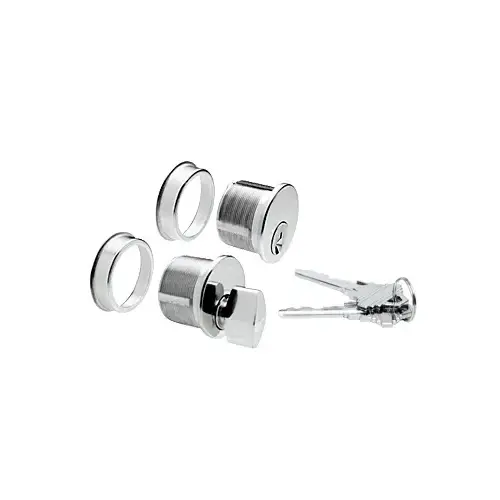 Polished Stainless Keyed Cylinder/Thumbturn Combo Polished Stainless Keyed Cylinder/Thumbturn Combo
