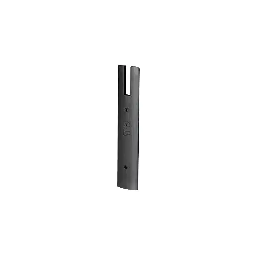 Black Powder Coat End Cap for 10" Square 1/2" Glass Wedge-Lock Door Rail