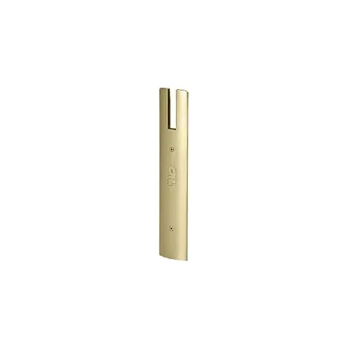 Polished Brass End Cap for 10" Square 3/4" Glass Wedge-Lock Door Rail