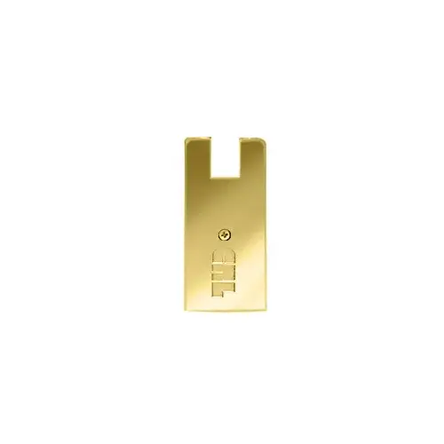 Polished Brass End Cap for 4" Square Wedge-Lock  Door Rail