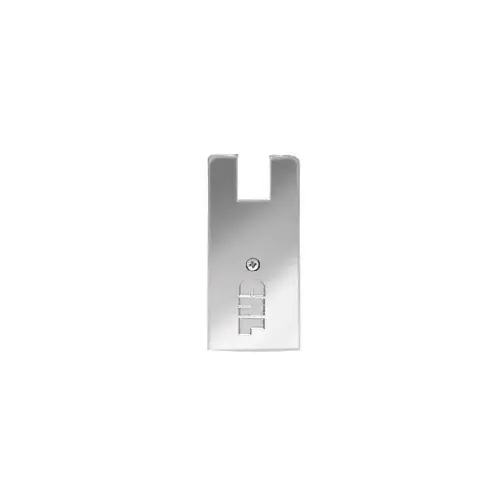 Polished Stainless End Cap for 4" Square Wedge-Lock Door Rail