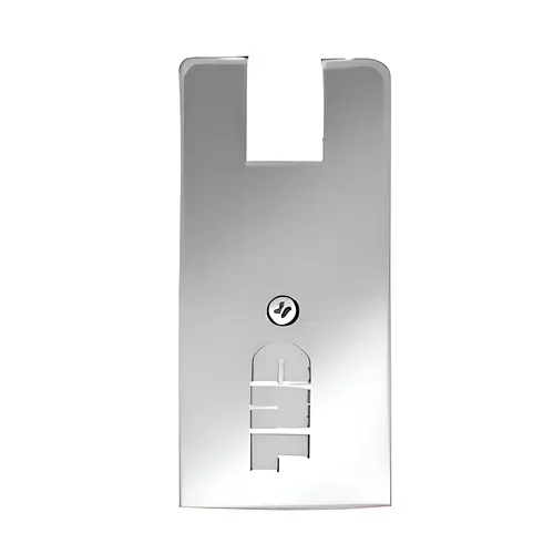 Polished Stainless End Cap for 4" Square Wedge-Lock Door Rail Polished Stainless End Cap for 4" Square Wedge-Lock Door Rail