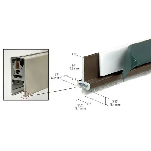 144" Black Bronze Anodized Pile Weatherstrip for Door Rails - Stock Length 144" Black Bronze Anodized Pile Weatherstrip for Door Rails - Stock Length