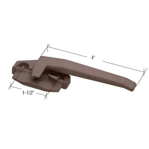 Right Hand Cam Handle, Zinc Material, 1-1/2" Screw Hole Spacing, Brown Finish Right Hand Cam Handle, Zinc Material, 1-1/2" Screw Hole Spacing, Brown Finish
