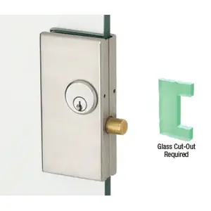 CRL DT36BS Brushed Stainless 2-3/4" x 5-5/8" Deadthrow Low Profile Center Lock