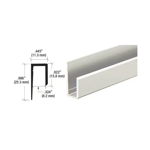 Satin Anodized Canadian Style 1/4" Deep Nose "J" Channel 72" Stock Length - pack of 25 Satin Anodized Canadian Style 1/4" Deep Nose "J" Channel 72" Stock Length - pack of 25