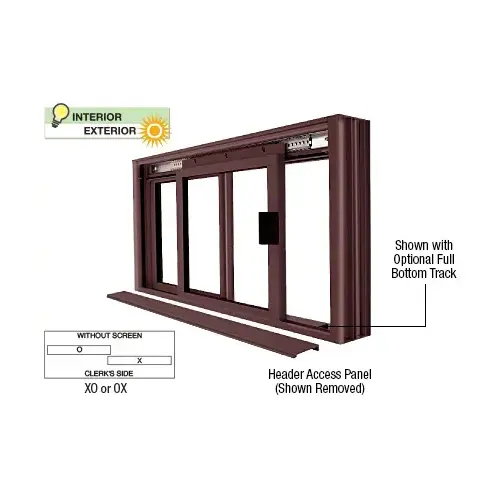 Duranodic Bronze DW Series Manual Deluxe Sliding Service Window OX or XO without Screen Duranodic Bronze DW Series Manual Deluxe Sliding Service Window OX or XO without Screen