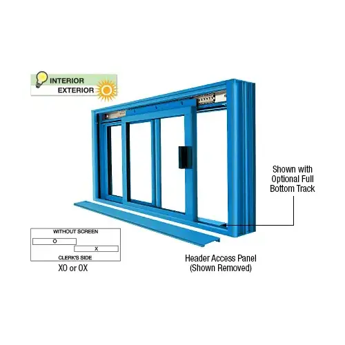 Custom Color Powder Painted DW Series Manual Deluxe Sliding Service Window OX or XO without Screen Custom Color Powder Painted DW Series Manual Deluxe Sliding Service Window OX or XO without Screen