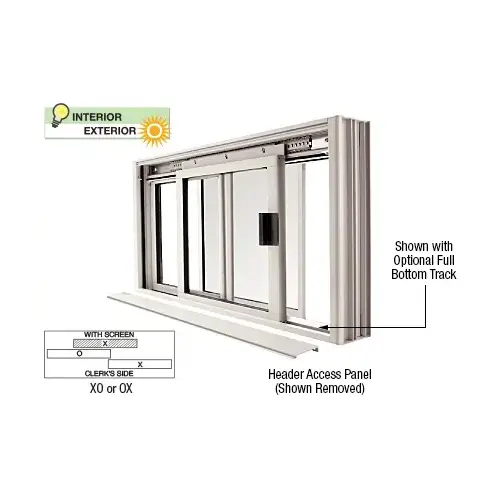 Satin Anodized DW Series Manual Deluxe Sliding Service Window OX or XO with Screen Satin Anodized DW Series Manual Deluxe Sliding Service Window OX or XO with Screen