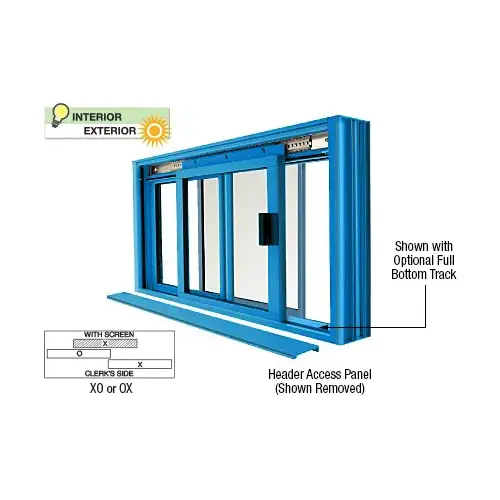 Custom Color Powder Painted DW Series Manual Deluxe Sliding Service Window OX or XO with Screen Custom Color Powder Painted DW Series Manual Deluxe Sliding Service Window OX or XO with Screen