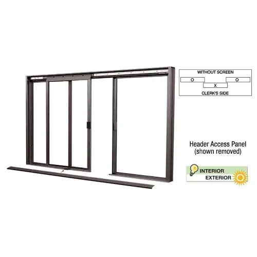 Duranodic Bronze DW Series Manual Deluxe Sliding Service Window OXO without Screen Duranodic Bronze DW Series Manual Deluxe Sliding Service Window OXO without Screen