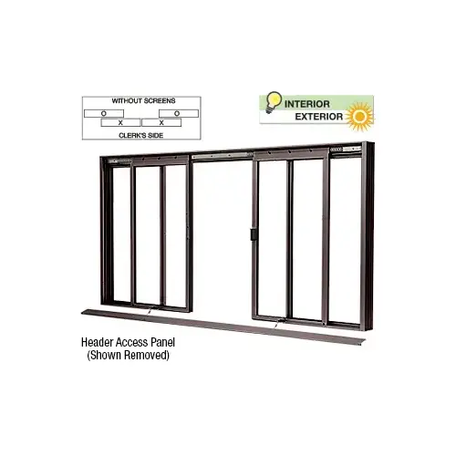 Duranodic Bronze DW Series Four Panel Manual Deluxe Sliding Service Window OXXO without Screen Duranodic Bronze DW Series Four Panel Manual Deluxe Sliding Service Window OXXO without Screen