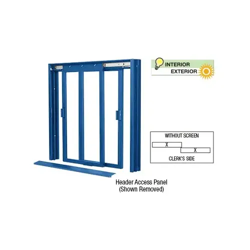 Custom KYNAR Paint DW Series Two Panel Manual Deluxe Sliding Service Window XX Without Screen Custom KYNAR Paint DW Series Two Panel Manual Deluxe Sliding Service Window XX Without Screen