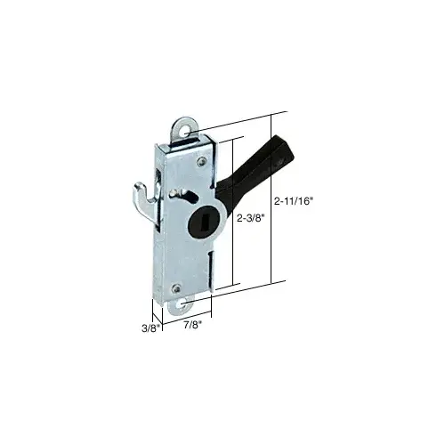Internal Lock with 2-11/16" Screw Holes for