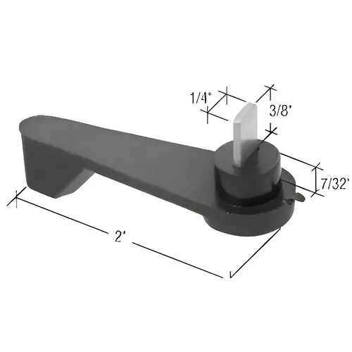 Black 2" Latch Lever with 3/8" Spindle for Arcadia Doors Black 2" Latch Lever with 3/8" Spindle for Arcadia Doors
