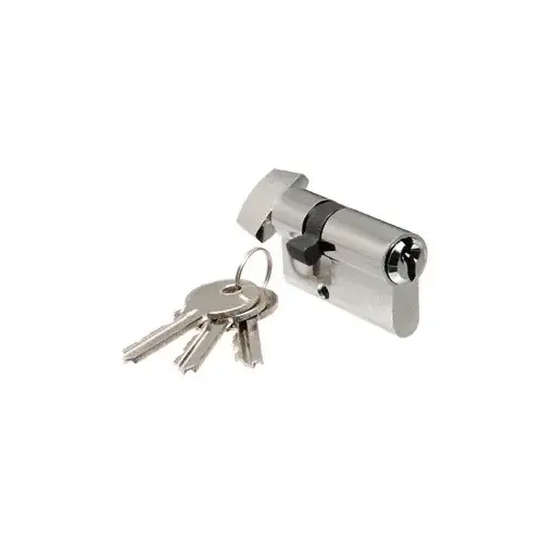 Brushed Stainless Keyed Cylinder Lock with Thumbturn Brushed Stainless Keyed Cylinder Lock with Thumbturn