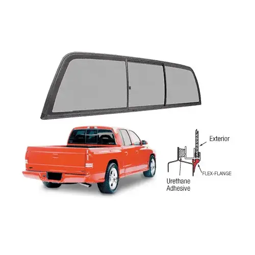 "Perfect Fit" Three-Panel Tri-Vent with Solar Glass for 1997+ Dodge Dakota "Perfect Fit" Three-Panel Tri-Vent with Solar Glass for 1997+ Dodge Dakota