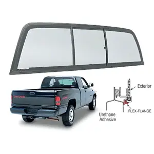 CRL ECT904S "Perfect Fit" Tri-Vent Three Panel "Perfect Fit" Slider with Solar Glass 1994-2001 Dodge Ram 1500 1994-2002 2500-3500 Standard Cabs