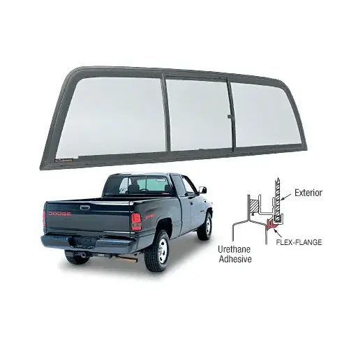 "Perfect Fit" 1995-1997 Tri-Vent Slider with Solar Glass for Dodge Ram Extended Cab with Interior Trim Rings