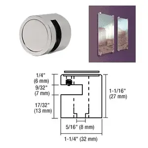 CRL EG14BS 316 Brushed Stainless Edge Grip for 1/4" Material
