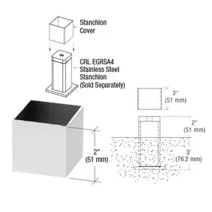CRL EGRSC2M Mill Aluminum EGR Stanchion Cover